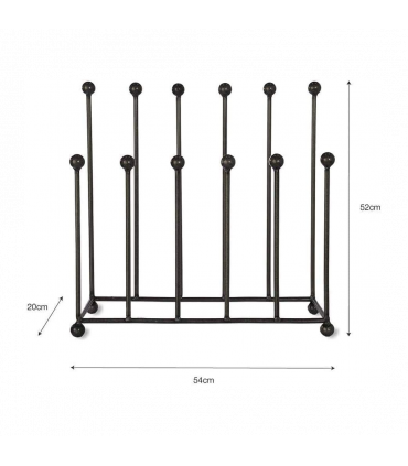 Neo Steel Black Powder Coated Boot Rack � Holds 6 Pairs