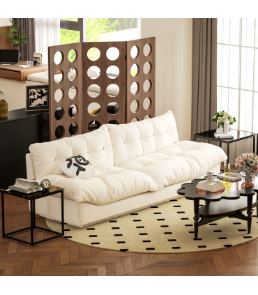 Nest of 2 Side Tables Set of Bedside Tables w/ Tempered Glass Desktop Black