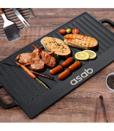 Non-Stick 16" Cast Iron Reversible Griddle Plate 6866