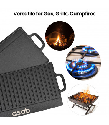 Non-Stick 16" Cast Iron Reversible Griddle Plate 6866