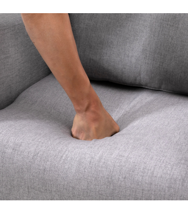 Nordic Leisure Lounge Sofa Accent Chair with Pillow for Bedroom Grey