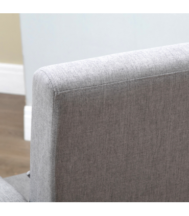 Nordic Leisure Lounge Sofa Accent Chair with Pillow for Bedroom Grey