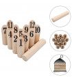 Number Kubb Game Set Wood