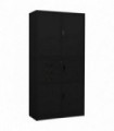 Office Cabinet Black 90x40x180 cm Steel