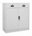 Office Cabinet Light Grey 90x40x102 cm Steel