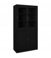Office Cabinet with Sliding Door Black 90x40x180 cm Steel