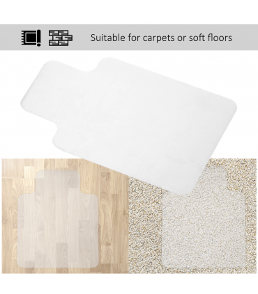 Office Carpet Protector Chair Mat Spike Non Slip Chairmat Frosted HOMCOM