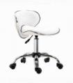 Office Chair Beauty Salon Rolling Technician Stool Chair Low Back White HOMCOM