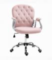Office Chair Luxury Velour Diamond Tufted Padded Ergonomic 360� Swivel Pink