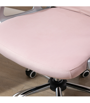 Office Chair Luxury Velour Diamond Tufted Padded Ergonomic 360� Swivel Pink