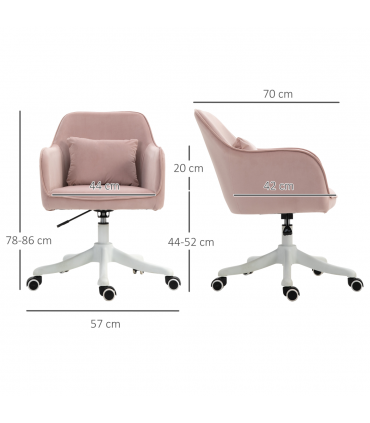 Office Chair with Rechargeable Electric Vibration Massage Lumbar Pillow, Wheels