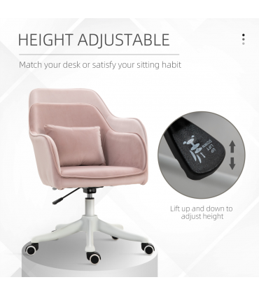 Office Chair with Rechargeable Electric Vibration Massage Lumbar Pillow, Wheels