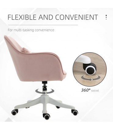 Office Chair with Rechargeable Electric Vibration Massage Lumbar Pillow, Wheels