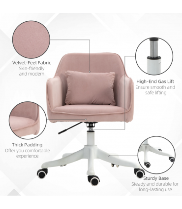 Office Chair with Rechargeable Electric Vibration Massage Lumbar Pillow, Wheels