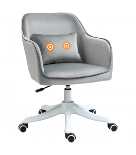 Office Chair with Rechargeable Electric Vibration Massage Lumbar Pillow, Wheels
