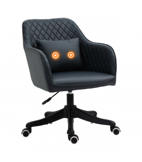 Office Chair with Rechargeable Electric Vibration Massage Lumbar Pillow, Wheels