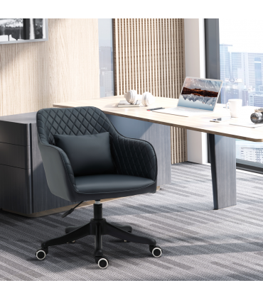 Office Chair with Rechargeable Electric Vibration Massage Lumbar Pillow, Wheels