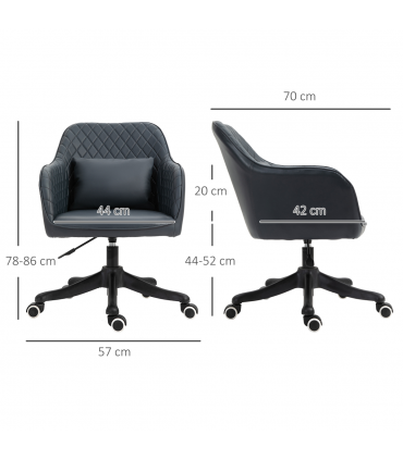 Office Chair with Rechargeable Electric Vibration Massage Lumbar Pillow, Wheels