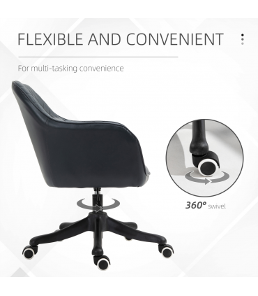 Office Chair with Rechargeable Electric Vibration Massage Lumbar Pillow, Wheels
