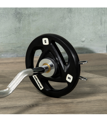 Olympic Weight Plates, Tri-Grip Barbell Weights Set with 2'' Holes, 2 x 5kg