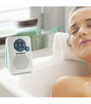 On Earz Parleur Wireless Bluetooth Speaker for Bathroom, White