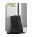 On-Wall Mounted Bathroom Storage Cabinet w/Sliding Mirror Door Steel Frame