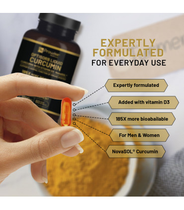 Optisorb Liquid Curcumin with Vitamin D - 60 Liqcaps