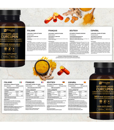 Optisorb Liquid Curcumin with Vitamin D - 60 Liqcaps