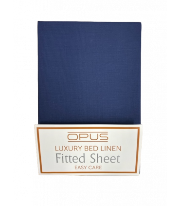 Opus Double Bed Flat Sheet Navy