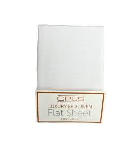 Opus Double Bed Flat Sheet White