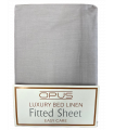 Opus Single Bed Fitted Sheet Silver