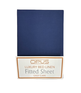 Opus Super King Flat Sheet Navy