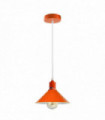 Orange pendant light fixture Retro metal lampshade