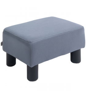 Ottoman Footrest Seat Chair Footstool Small PU Leather Home Office Grey