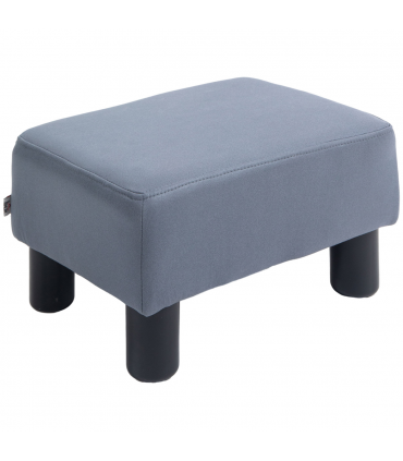 Ottoman Footrest Seat Chair Footstool Small PU Leather Home Office Grey