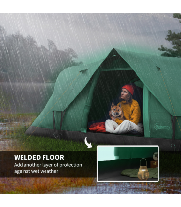 Outdoor  Camping Tent For 5-6 W/ Bag, Fiberglass & Steel Frame