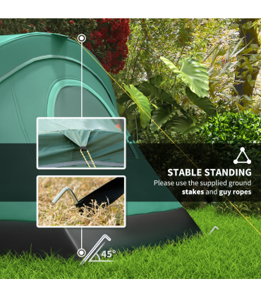 Outdoor  Camping Tent For 5-6 W/ Bag, Fiberglass & Steel Frame