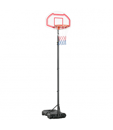 Outdoor Adjustable Basketball Hoop Stand w/ Wheels, Stable Base 258-314cm