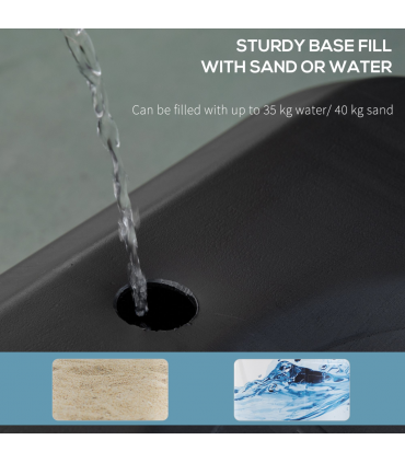 Outdoor Adjustable Basketball Hoop Stand w/ Wheels, Stable Base 258-314cm