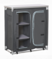Outdoor Aluminum 3-shelf Camping Cupboard Kitchen Station Cook Table Outsunny