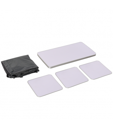 Outdoor Aluminum 3-shelf Camping Cupboard Kitchen Station Cook Table Outsunny