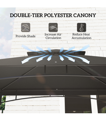 Outdoor BBQ Grill Canopy - Stylish, Durable Garden Shelter for Gatherings