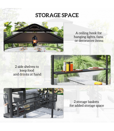 Outdoor BBQ Grill Canopy - Stylish, Durable Garden Shelter for Gatherings