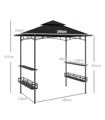 Outdoor BBQ Grill Canopy - Stylish, Durable Garden Shelter for Gatherings