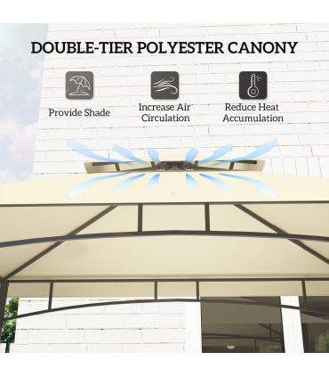 Outdoor BBQ Grill Canopy - Stylish, Durable Garden Shelter for Gatherings