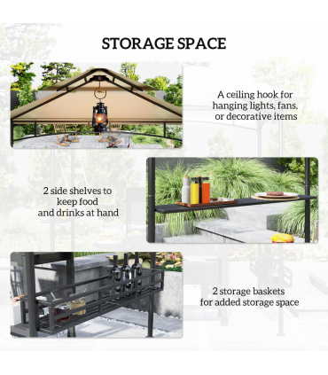 Outdoor BBQ Grill Canopy - Stylish, Durable Garden Shelter for Gatherings