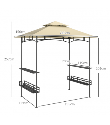 Outdoor BBQ Grill Canopy - Stylish, Durable Garden Shelter for Gatherings