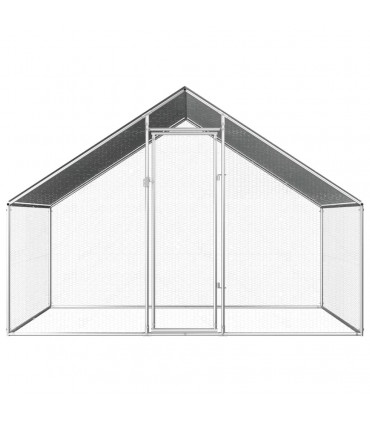 Outdoor Chicken Cage 2.75x2x1.92 m Galvanised Steel
