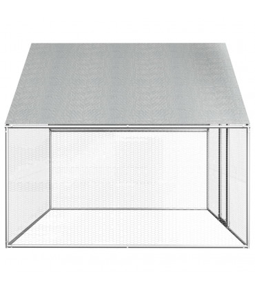 Outdoor Chicken Cage 2.75x2x1.92 m Galvanised Steel