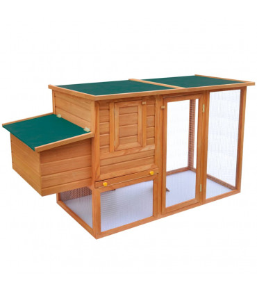 Outdoor Chicken Cage Hen House with 1 Egg Cage Wood